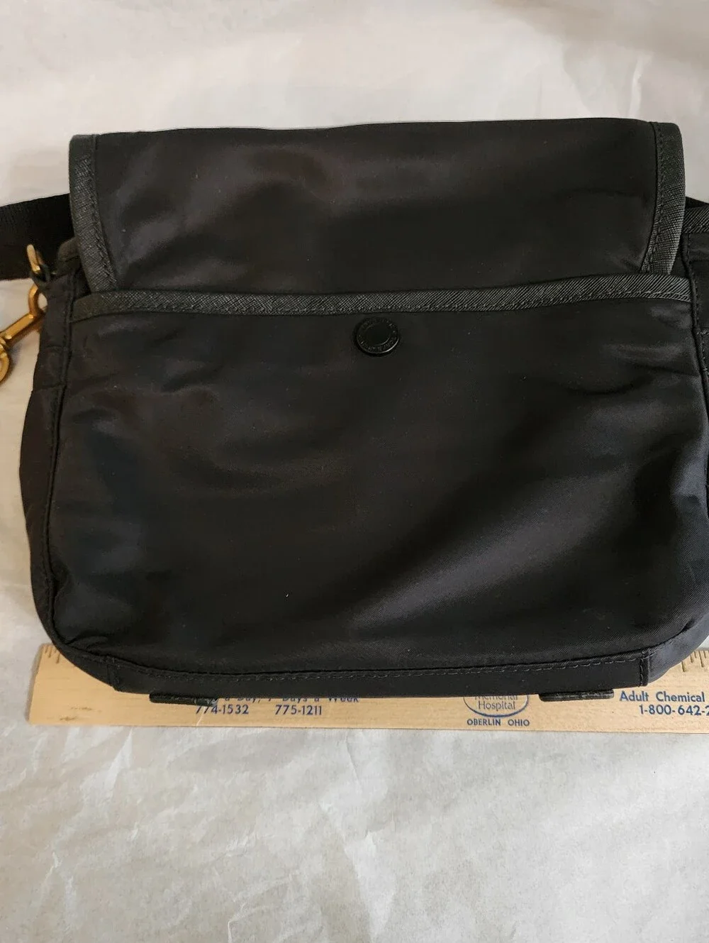 Tory Burch Black Scout Nylon Crossbody Bag w/ Adjustable Strap